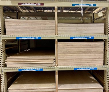 Lumber Rack of Plywood clipart