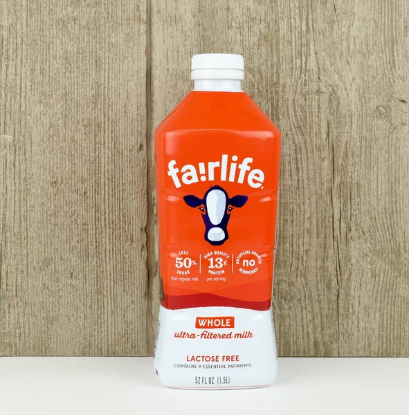美国威斯康星州斯宾塞 2020年3月10日Fa Rlife Lactose Free Milk Rlife由可口可乐公司在加拿大和美国分销 — 图库照片