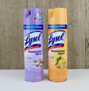 Spencer, Wisconsin, ABD, 27 Mart 2020 Lysol dezenfektan sprey lizol ilk kez 1889 yılında tanıtıldı.