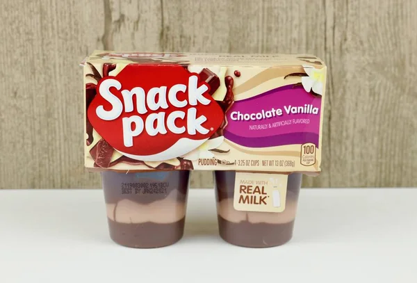 Spencer Wisconsin Abd Mart 2020 Atıştırmalık Çikolata Vanilyalı Puding Paketleri — Stok fotoğraf