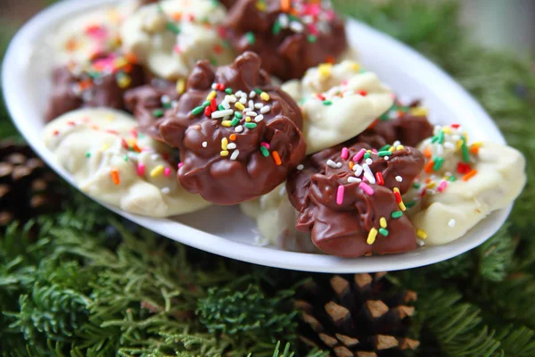 Christmas candies with sprinkles — Stock Photo, Image