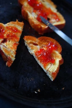 Kızarmış ekmek ve reçel kopya alanı ile