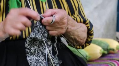 yaşlı kadın Yün çorap dokuma kumaşlar