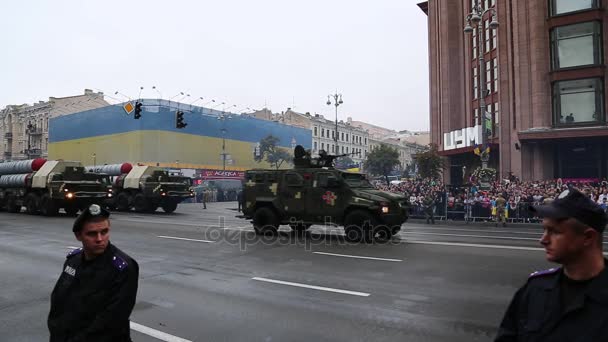 Desfile de hardware militar — Vídeo de Stock