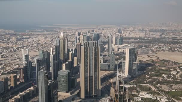 Dubai centro y Golfo Pérsico — Vídeo de stock