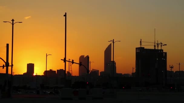 Sunset in Abu Dhabi — Stock Video