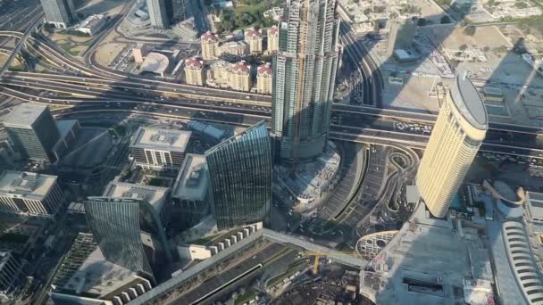 Dubai downtown and Persian Gulf — Stock Video