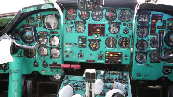 Panel de instrumentos de aeronaves — Vídeos de Stock