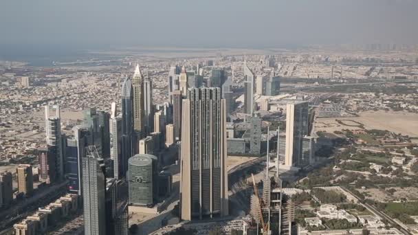 Dubai centrum och Persiska viken — Stockvideo