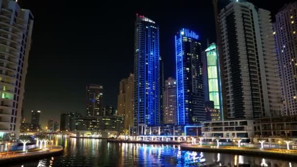 Dubai Marina éjjel — Stock videók
