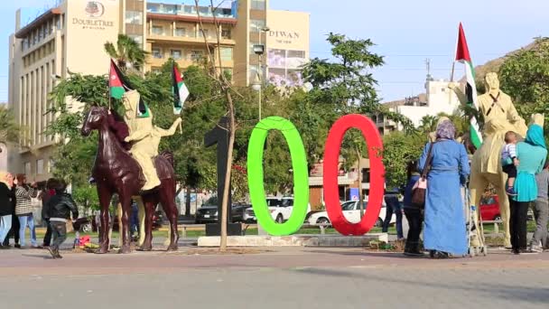 阿拉伯起义纪念碑 — 图库视频影像