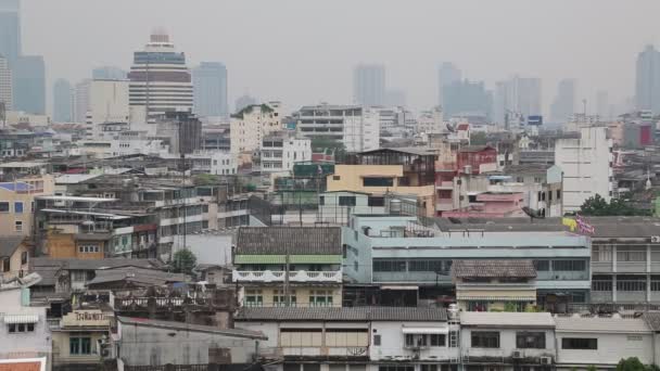 Panorama del centro de Bangkok — Vídeo de stock