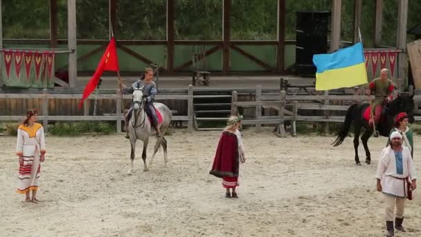 Aktorzy Pokaż wydajność na festiwalu — Wideo stockowe