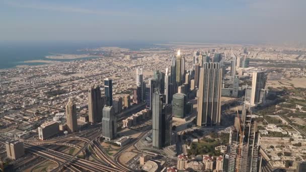 Dubai downtown i Zatoka Perska — Wideo stockowe