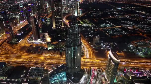 Vista aerea del centro di Dubai — Video Stock