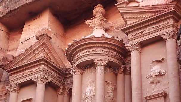 在古代玫瑰城艾尔卡兹尼神殿 — 图库视频影像