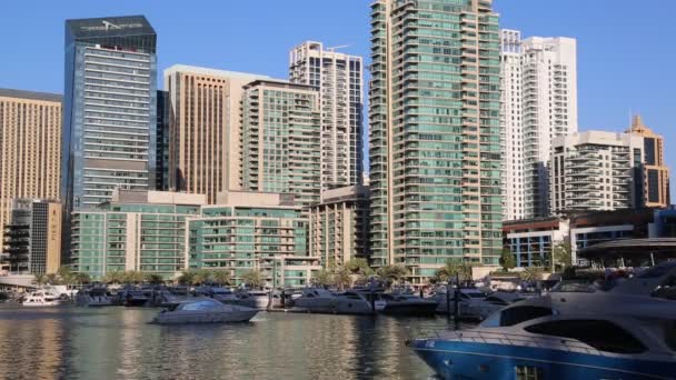 Dubai Marina con grattacieli — Video Stock