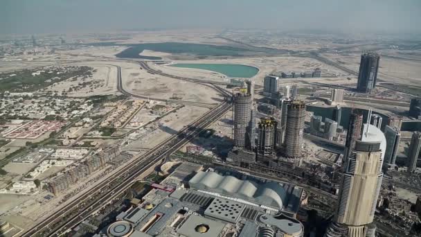 Dubai Innenstadt und persischer Golf — Stockvideo