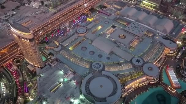 Blick vom Wolkenkratzer Burj Khalifa — Stockvideo