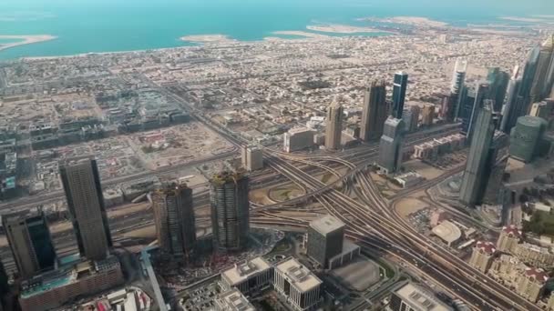 Dubai centro y Golfo Pérsico — Vídeos de Stock