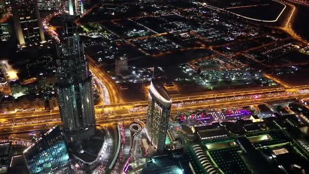 Flygfoto över downtown dubai — Stockvideo
