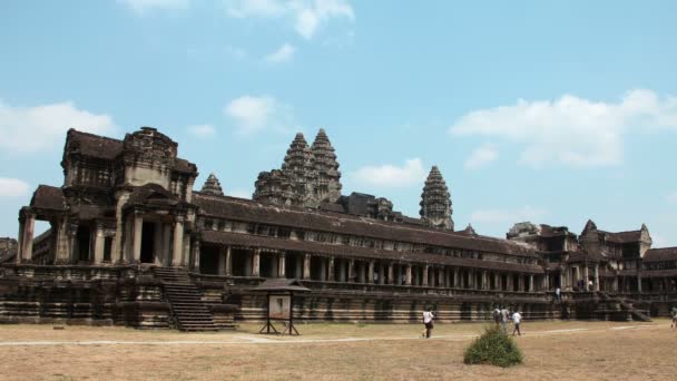 4K People in Angkor Wat, Siem Reap, Cambodia — Stock Video