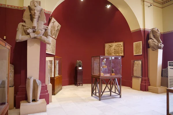 Cairo Egypt Декабря 2019 Древние Египетские Экспонаты Музея Египетских Древностей — стоковое фото