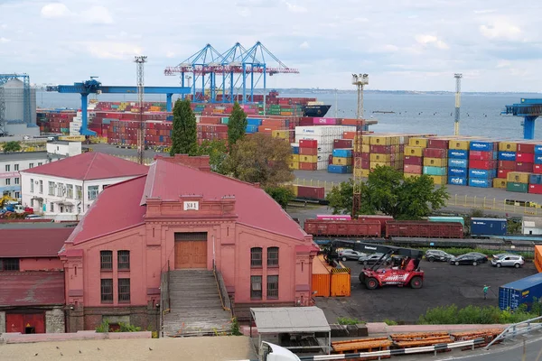 Odessa Ukraine September 2019 Containers Warehouse Odessa Port Largest Ukrainian — Stockfoto