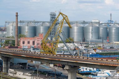 ODESSA, SEPTEMBER 5, 2019: Tanks in Odessa seaport - largest Ukrainian port and one of largest ports in Black Sea basin