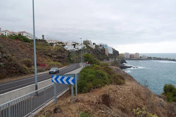 Vista Panorâmica Cidade Puerto Cruz Tenerife Oceano Atlântico Ilhas Canárias — Fotografia de Stock