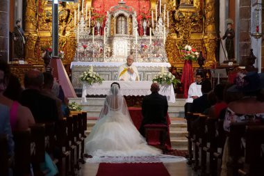 İspanya, Santa Cruz De Tenerife, Kanarya Adaları, 28 Eylül 2019: İspanya Meryem Ana Kilisesi, Iglesia-Parroquia Matriz de Nuestra Senora de La Concepcion