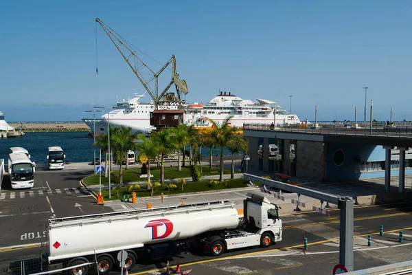Santa Cruz Tenerife Canary Islands Spain September 2019 Cars Seaport — Stock Photo, Image
