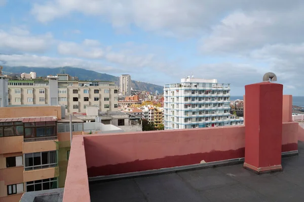 Panorama Miasta Puerto Cruz Teneryfa Wyspy Kanaryjskie Hiszpania — Zdjęcie stockowe