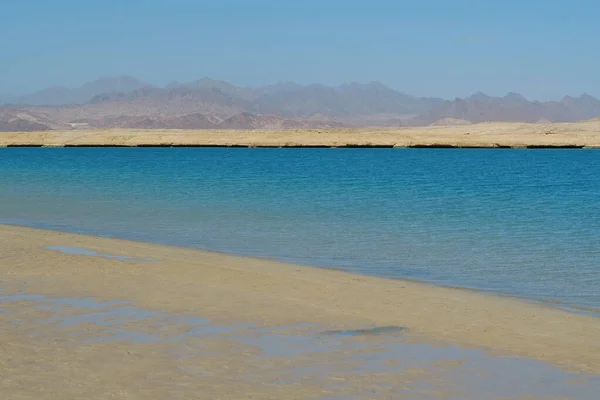 Vista Sobre Montanhas Sinai Parque Nacional Ras Mohammed Egito Extremo — Fotografia de Stock