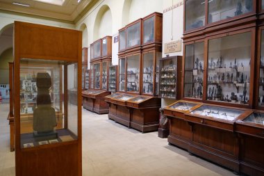 Kahire, Mısır, 11 Aralık 2019: Kahire 'deki Mısır antik müzesi veya Kahire müzesi olarak bilinir.