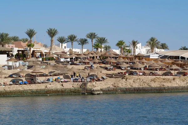 Egito Sharm Sheikh Sinai Mar Vermelho Dezembro 2019 Pessoas Praia — Fotografia de Stock
