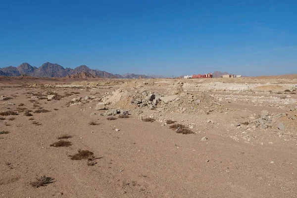 Προβολή Των Κτιρίων Στην Πόλη Sharm Sheikh Και Βουνά Του — Φωτογραφία Αρχείου