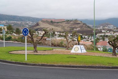 TENERIFE ISLAND, PUERTO DE LA CRUZ, SPAIN, SEPTEMBER 27, 2019: Panorama view of Puerto de la Cruz city on Tenerife island, Spain