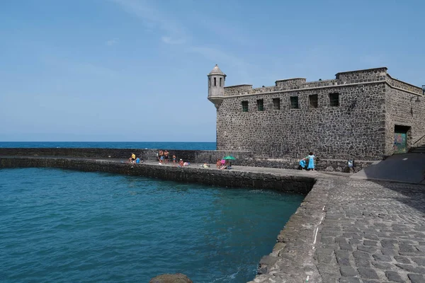 Puerto Cruz Isla Tenerife España Septiembre 2019 Vista Bastión Costa —  Fotos de Stock