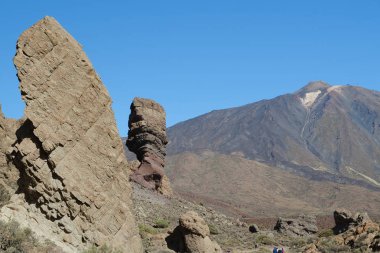 Volkanik kayalar Volkan Teide, Teide Ulusal Parkı, Tenerife Adası, Kanarya Adaları, İspanya