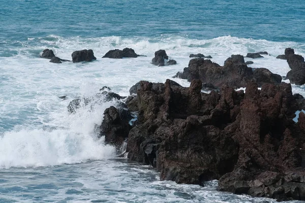 Brechende Wellen Auf Der Insel Teneriffa Atlantik Spanien — Stockfoto