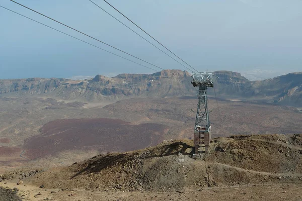 Teide Cableway Αεροδιάδρομος Που Ανεβαίνει Ηφαίστειο Teide Στο Νησί Τενερίφη — Φωτογραφία Αρχείου