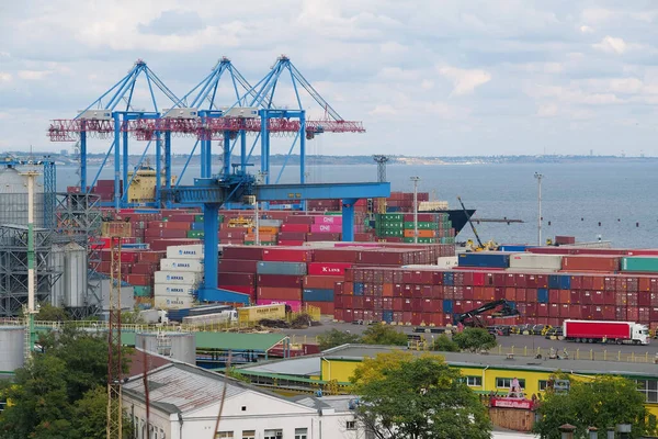 Odessa Ukraine September 2019 Containers Warehouse Odessa Port Largest Ukrainian — Stockfoto