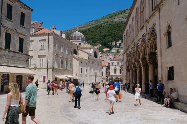 Dubrovnik Croatia June 2019 Tourists Streets Old Town Dubrovnik Croatia — 스톡 사진
