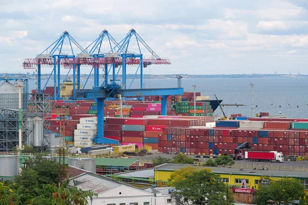 Odessa Ukraine September 2019 Containers Warehouse Odessa Port Largest Ukrainian — Stockfoto