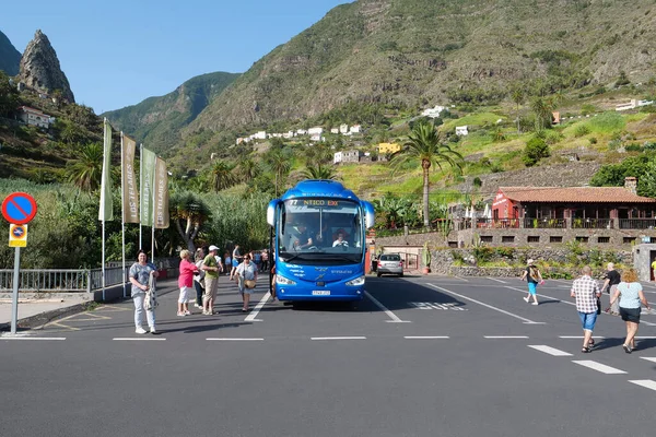 Gomera Island Canary Islands Spain October 2019 People Tourist Bus — ストック写真