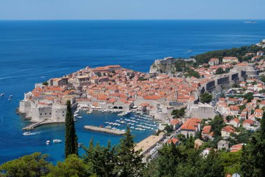Dubrovnik 'in eski kenti Hırvatistan' ın Panoraması