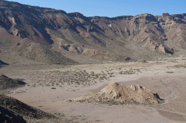 Volkan Teide 'li Caldera. Katı lav ya da çan kulesi, Tenerife Adası, Kanarya Adaları, Spai.