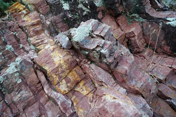 Červený Geologický Materiál Kámen — Stock fotografie
