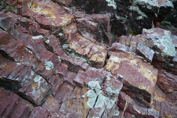 Rood Geologisch Materiaal Steenrots — Stockfoto